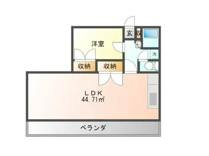 山陽電鉄網干線 西飾磨駅 徒歩17分 3階建 築30年(1LDK/1階)の間取り写真