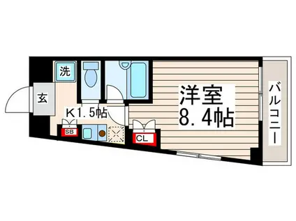 サリエラ(1K/3階)の間取り写真