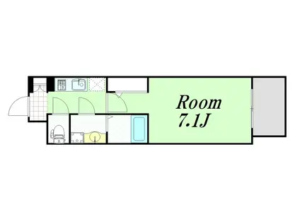 レジュールアッシュ梅田LUXE(1K/5階)の間取り写真