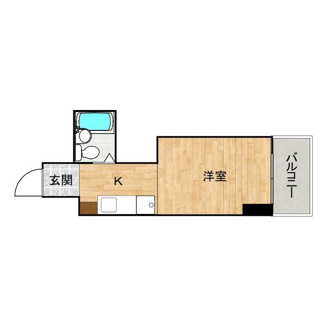 アルティメイトBUILDING光南 THE TOWER(ワンルーム/6階)の間取り写真