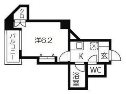 エルパラッツォ塚本(1K/4階)の間取り写真