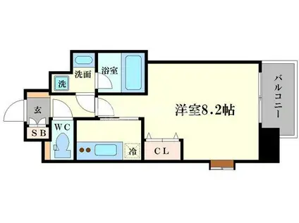 FRONT FIELD TENNOJI(1K/10階)の間取り写真