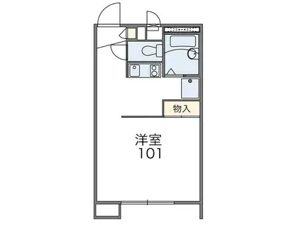 レオパレスニスモ(1K/1階)の間取り写真