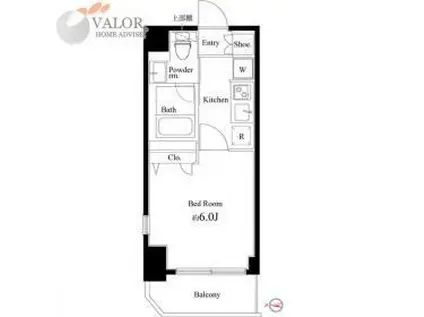 COURT BLANCHE(1K/3階)の間取り写真