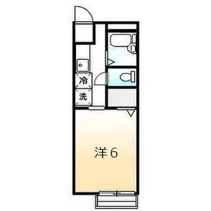 サンライフ多治米(1K/2階)の間取り写真