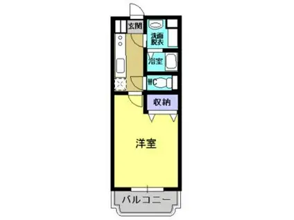 OPUS城山台(1K/2階)の間取り写真