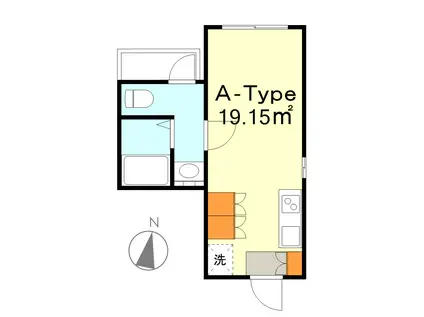 ヒューマンパレス与野(ワンルーム/3階)の間取り写真