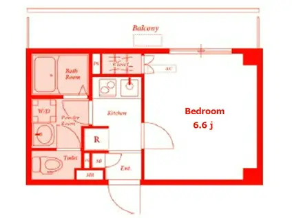 リブリ・瑞光(1K/2階)の間取り写真