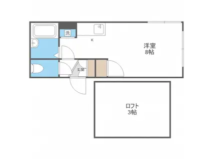 菊水グリーンハイツ(ワンルーム/1階)の間取り写真