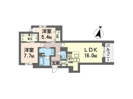 ウエストキャニオン妙蓮寺(2LDK/1階)の間取り写真