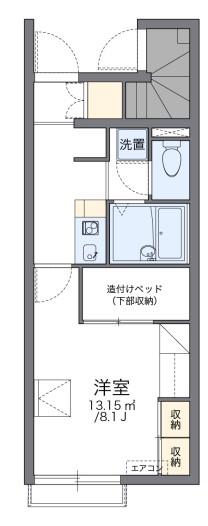 レオパレス河(1K/1階)の間取り写真