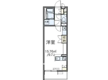 レオネクストフィオーレ(ワンルーム/1階)の間取り写真