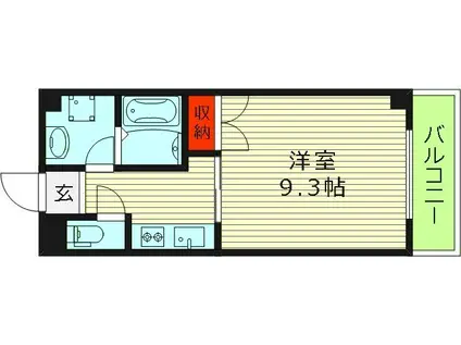 プレジール今福鶴見(1K/5階)の間取り写真