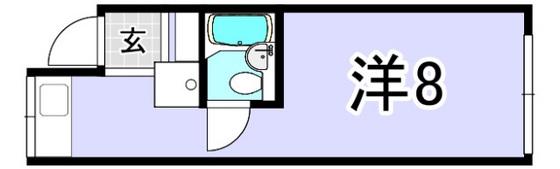 ベルメゾン田方(ワンルーム/1階)の間取り写真