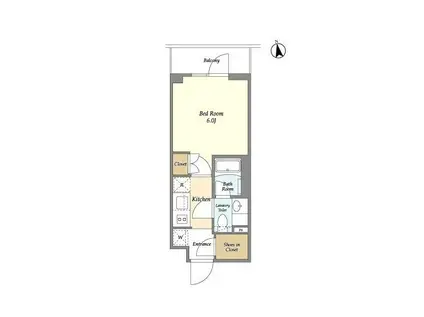 オーキッドレジデンス品川中延(1K/7階)の間取り写真