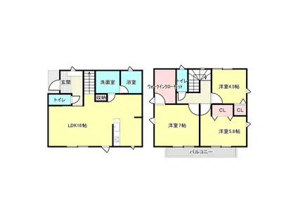 小田倉原(3LDK/1階)の間取り写真