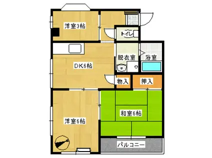 諸星ビル(2SDK/4階)の間取り写真