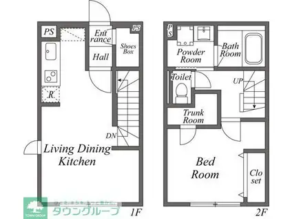 ユーレジデンス下北沢(1LDK/1階)の間取り写真