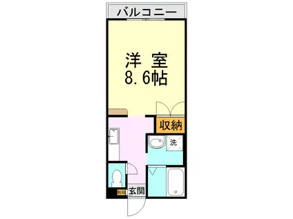 サンバレー貴翔(1K/1階)の間取り写真