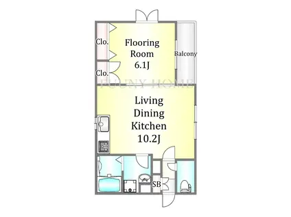 ソレイユコート(1LDK/2階)の間取り写真