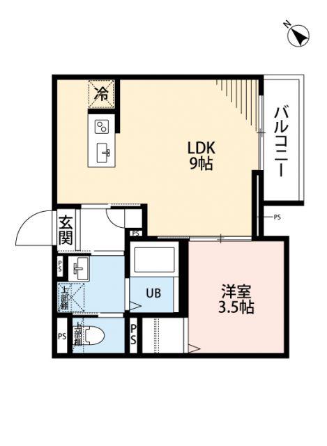 ROBOT HOME 鎌ケ谷(1LDK/1階)の間取り写真