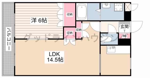 ファームヴィレッジ・やしろI(1LDK/1階)の間取り写真