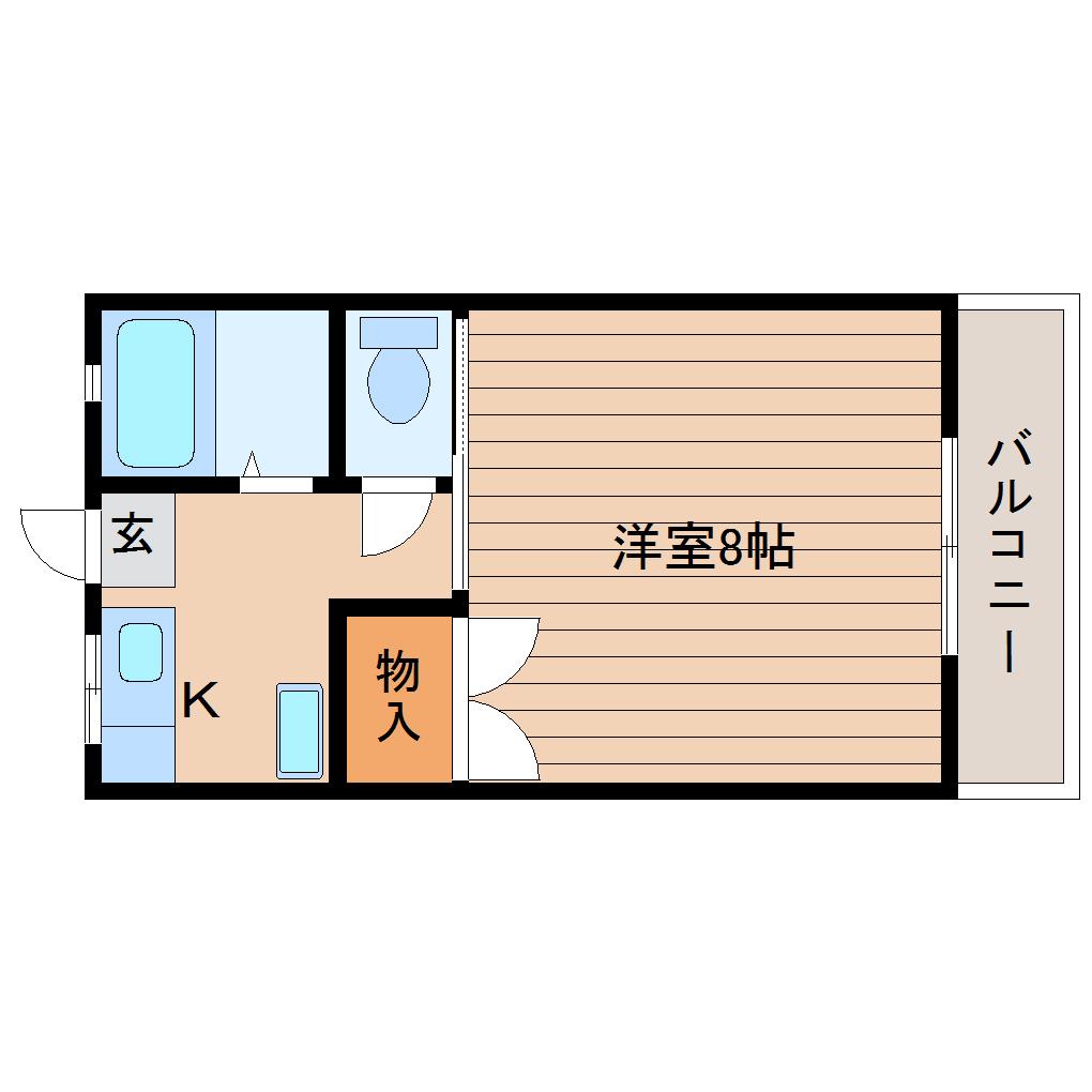 フレッシュハイツ20(1K/1階)の間取り写真