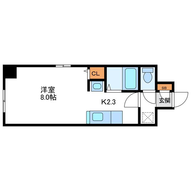 藤井ビル北17条(1K/4階)の間取り写真