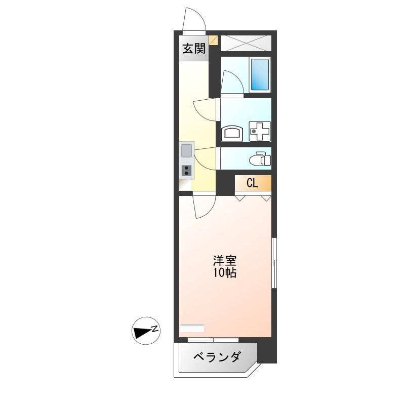 ロイヤル金信IV(1K/6階)の間取り写真