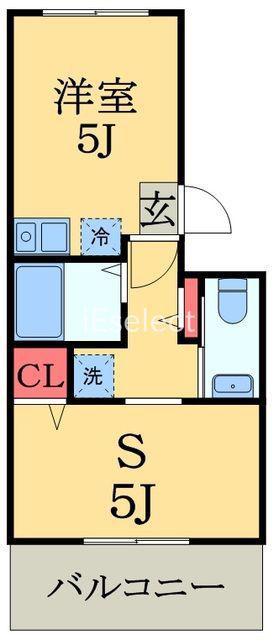 PSR矢作町(1SK/2階)の間取り写真