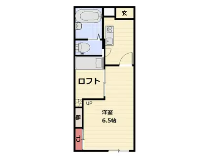 アール157(1K/2階)の間取り写真