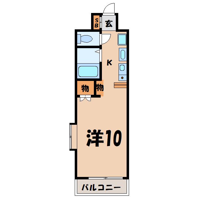 KS TOWER (ワンルーム/9階)の間取り写真