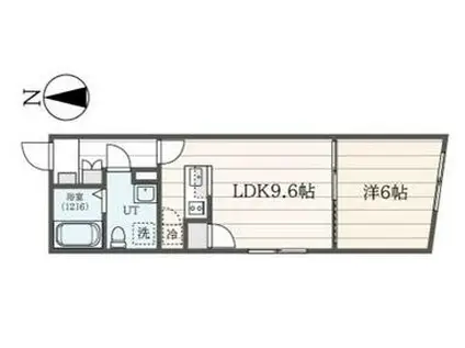 A LATO 西大井(1LDK/2階)の間取り写真