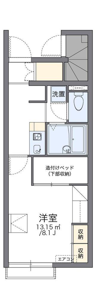 レオパレスリッチM(1K/1階)の間取り写真