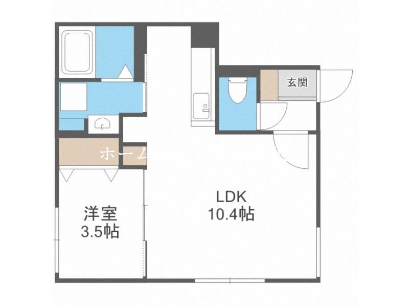 ラグナベルデ北15 PIANO(1LDK/3階)の間取り写真