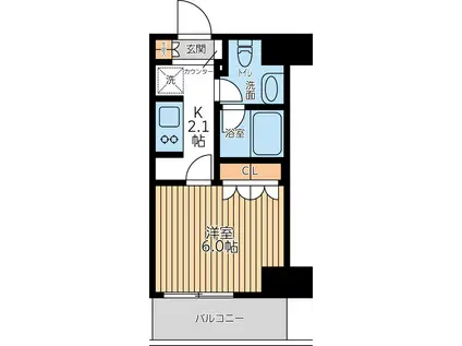 シティラックストベ(1K/4階)の間取り写真