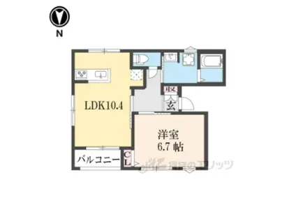 東山区日吉町226-5(1LDK/1階)の間取り写真