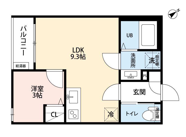 ROBOT HOUSE 守山A棟(1LDK/2階)の間取り写真