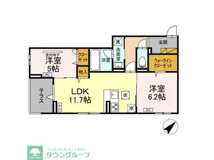 DーLOTUS(2LDK/1階)の間取り写真