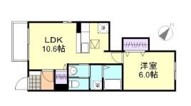 サンクレストA棟(1LDK/1階)の間取り写真