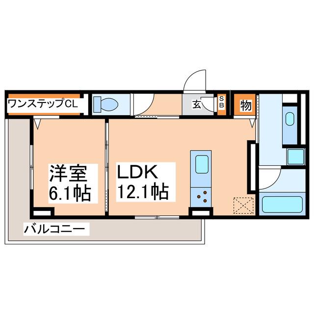 CREST COURT(1LDK/3階)の間取り写真