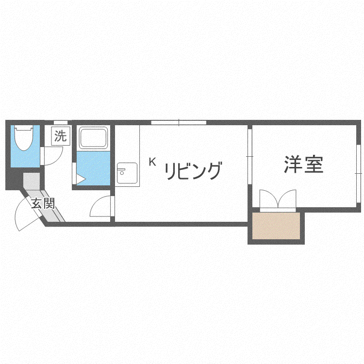サングレイスN34(1LDK/3階)の間取り写真