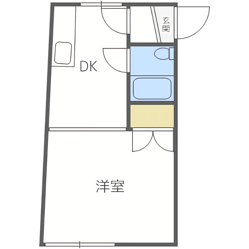 シティハイツ1315(1DK/2階)の間取り写真
