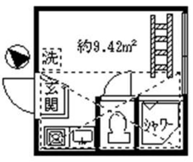 フェリスチック(ワンルーム/2階)の間取り写真