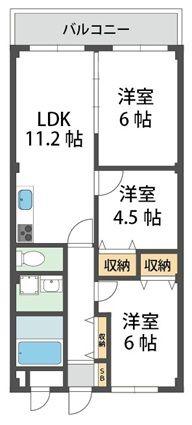 パークヒルズ(3LDK/1階)の間取り写真