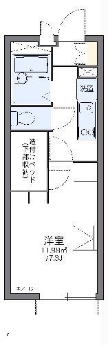 レオパレスパサート(1K/3階)の間取り写真