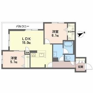 カーサ ピノ 5(2LDK/2階)の間取り写真