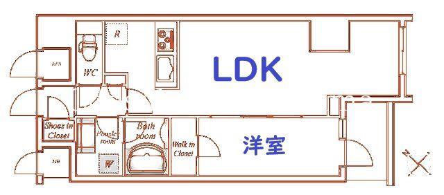 CITY LUX TSURUMI(1LDK/8階)の間取り写真