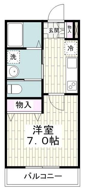 コンフォート大和(1K/1階)の間取り写真