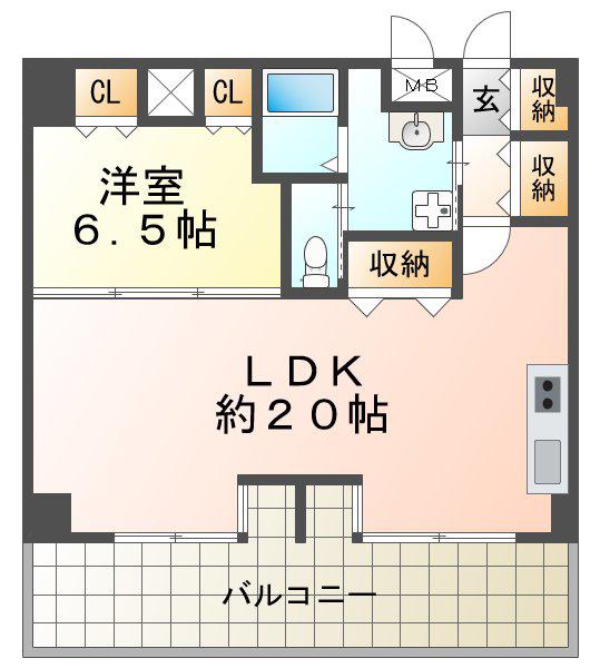SOFIT CLUB(1LDK/7階)の間取り写真